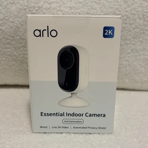 Arlo Essential Indoor Camera (2nd Gen) 2K Wired Wi-Fi White Night Vision