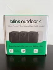 Blink Outdoor 4, (4th Gen 2025) Wireless 3 Camera Security System + Sync Module