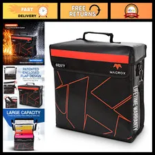 Fireproof Waterproof Document Bag with Lock - Heavy Duty Safe Storage Box 16"x12