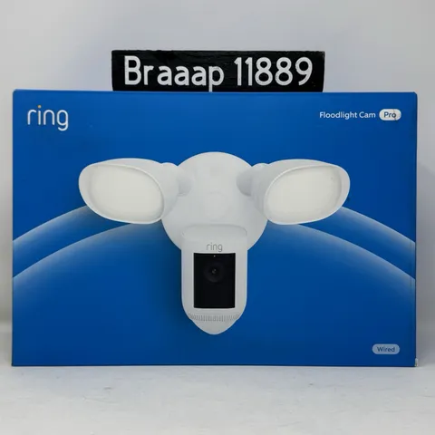 Ring Floodlight Cam Pro Wired Retinal 2K White Camera 3D Motion Detection LED