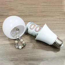 Light Bulb Secret Compartment Safe Hollow Diversion Hidden Stash Can Security