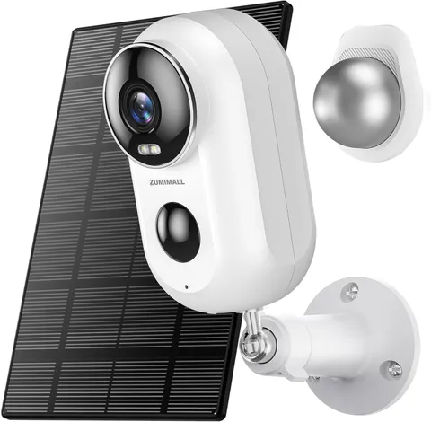 ZUMIMALL Solar Security Cameras Wireless Outdoor, 2K Outdoor Camera Wireless Sol