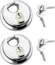 Chalet 2 Pack Heavy Duty Stainless Steel Disc Padlocks For Storage Units
