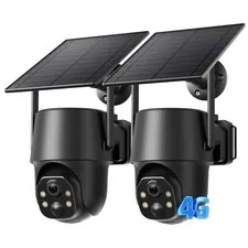 360° View Solar Camera, 4G LTE Cellular, No WiFi,  Rated