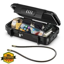 LOFICOPER 4 digit portable beach safe box Black
