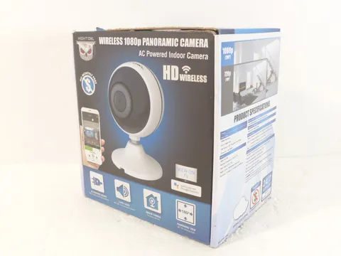 Night Owl Wireless 1080p Panoramic Indoor Security Camera White w/ Power Adapter