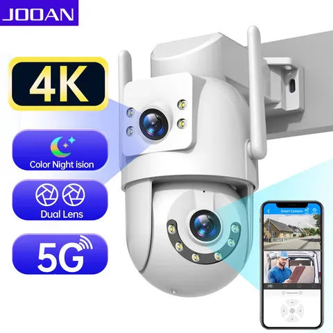 JOOAN 8MP Dual Lens PTZ WiFi Security Camera Outdoor 5X Zoom AI Tracking ONVIF