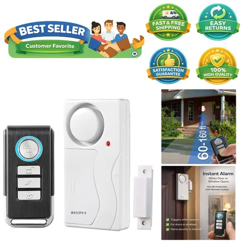 Wireless Remote Door Alarm with 105dB Alert - Essential Child & Elderly Safety