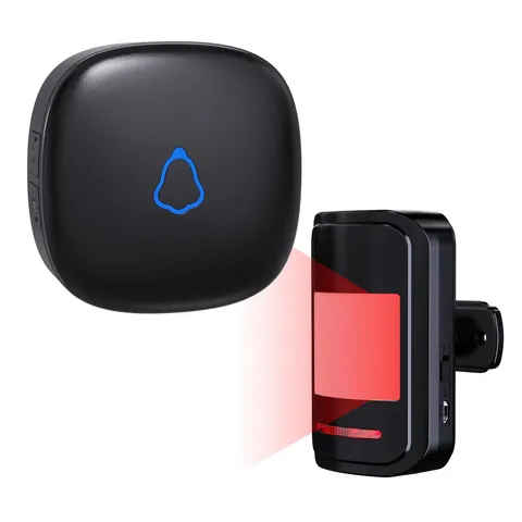 Wireless Motion Sensor Alarm Indoor, 1 PIR Detector + 1 Receiver, Movement Ac...