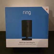 Ring Stick Up Cam Plug-In 1080p Wi-Fi Indoor/Outdoor IP Camera Black
