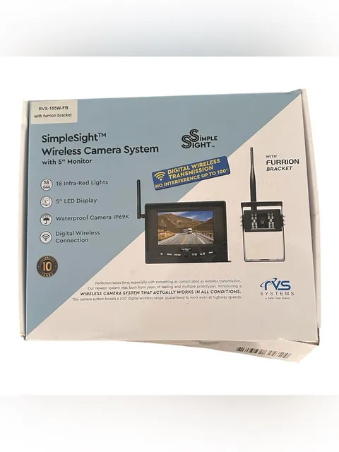 SimpleSight Wireless Camera System with 5" Monitor - White/Blue