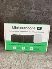 Blink Outdoor 4 XR 4-Cam Wireless Battery System w/ Sync Module XR, 1080p.