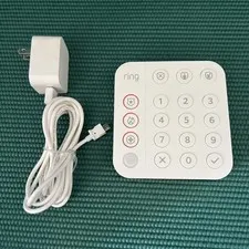Ring Alarm Keypad (2nd Gen) Model 5AT2S7 Z-Wave Plus w/ Power Adapter Works 