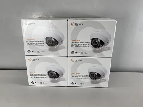 Lot of 4 Hanwha Techwin 4MP IR Vandal Dome QNV-7012R - White