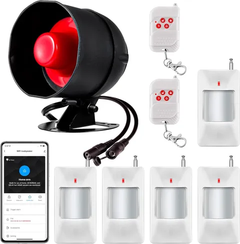 WiFi Alarm Security System, 120dB Home Alarm System with Free Notification AP...