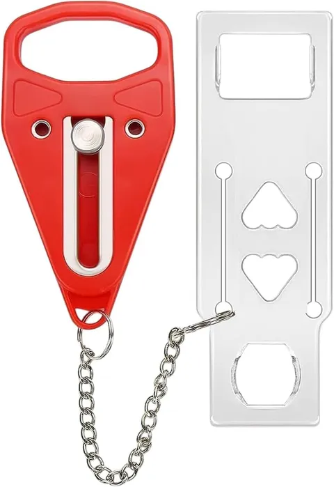 Portable Door Lock Extra Security Essential Safety & Privacy Travel Lockdown,...