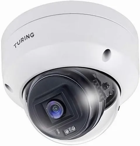 Turing EVC5FD256-1Y 5MP Edge+ Cloud Dome Camera 256Gb 2.8mm White Edge Detection