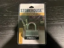 Storehouse 1 3/4” Key Padlock – Hardened Steel Shackle | New in Package