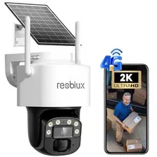 4G LTE Cellular Solar Security Cameras Wireless Outdoor, No WiFi Security Cam...