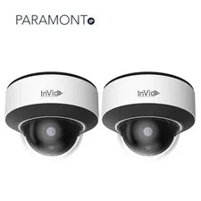 2 InVid Paramont 4MP IP Plug & Play Outdoor Dome Fixed AI Camera PAR-P4DRIR28-AI