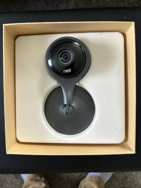 Google Nest Cam Indoor Security Camera A0005 1st Gen Wired SmartCam Black