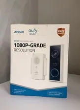 Eufy Security by Anker 1080p Video Doorbell - Black Battery Powered New Sealed