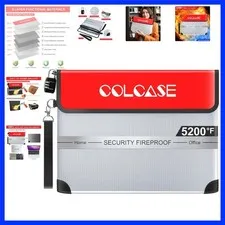 Fireproof Document Bag 5200℉ Heat Insulated Waterproof Fireproof | Silicone C...