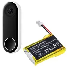 BATTERIE 280mAh 1ICP7/17/26 For Nest Hello NC5100US Video Doorbell Black