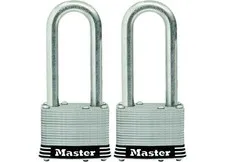 Master Lock 5SSTLJHC Laminated Stainless Steel Padlock 2" x 2-1/2" 2-Pack