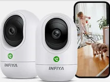 INFIYA 2K WiFi Indoor IP Camera Pan/Tilt Night Vision 2-Way Audio Motion