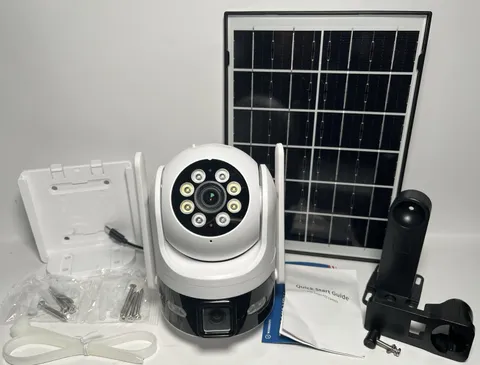 Solar AOV Dual Lens PTZ Security Camera, 6MP(3MP+3MP) Outdoor WiFi Camera