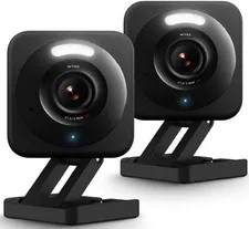 Smart 2-Pack 2.5K Security Cameras with Color Night Vision & Alexa Compatibility