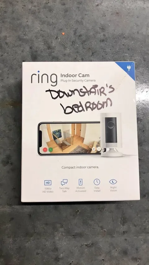 Ring Indoor Cam Plug-In 1080p HD Security Camera WiFi Night Vision