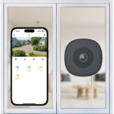 Wansview K1 Window Security Camera 3MP Night Vision WiFi 2.4/5GHz Indoor Mount