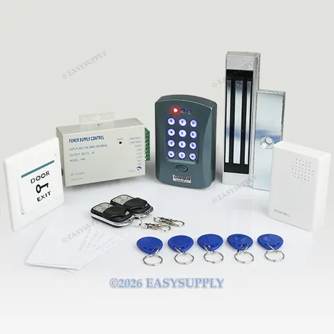 Remote Controlled RFID Door Access Control System +180kg Magnetic Lock+ Doorbell