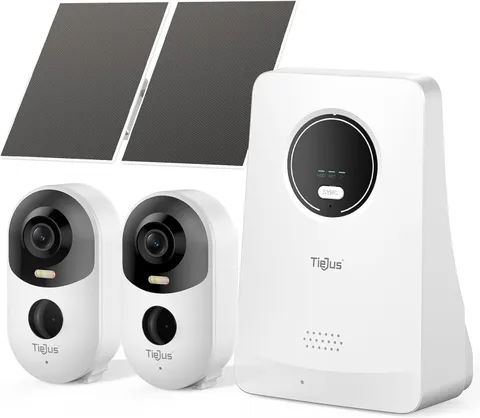 Solar Security Cameras Outdoor Wireless, 2K Home Security Camera System, Offline
