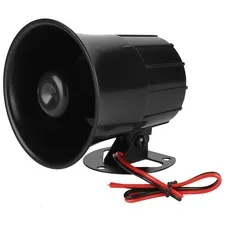 1 Outdoor Security Siren Loud 110dB Alarm For Outdoor Use Black