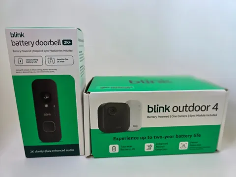 Blink Outdoor 4 + Battery Doorbell 2K+ Bundle – Sync Module Included NEW