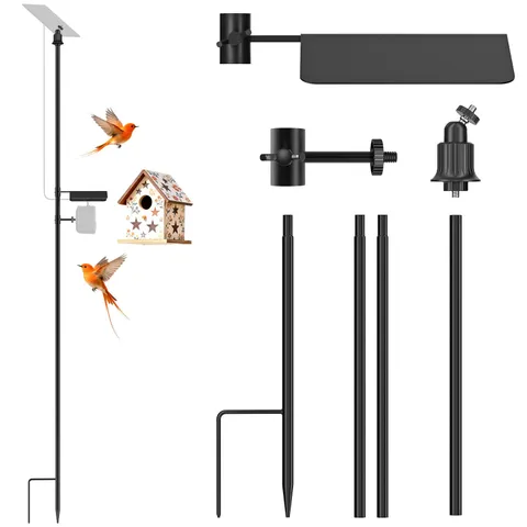 Ground Stake Mount Stand for Outdoor Cameras and Solar Panels