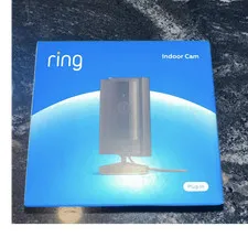 Ring Indoor Cam (2nd Gen) Plug-In Black Wi-Fi Home Security Camera iOS Android