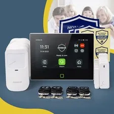 HOMSECUR Wireless WIFI 4G GSM LCD SMS Autodial Home Security 7" Alarm System