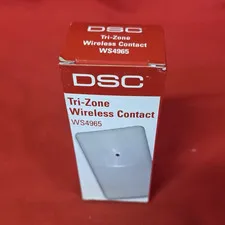 DSC WS4965 Tri-Zone Wireless Door Contact Sensor, Indoor, White