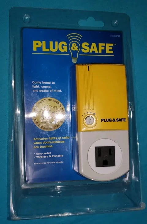Plug & Safe Model PS8 Home Security Device Wireless & Portable Come Home To Calm