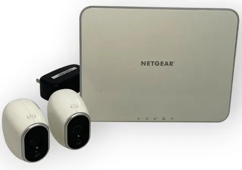 🍉 Lot of 2 Netgear Arlo VMC3030 Wireless Security Cameras VMB3000 Base Station