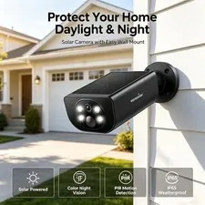 Wansview 2K Wireless Security Camera Outdoor WiFi Solar Powered PIR Detection