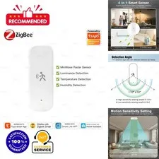 Zigbee Motion Sensor 10G MmWave Radar Tuya Temperature Humidity Sensor