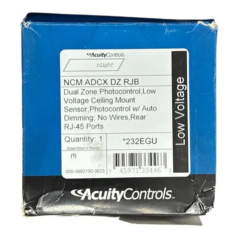 New in box! Acuity/nLight NCM ADCX DZ RJB Ceiling Mount Daylight Photo Sensor