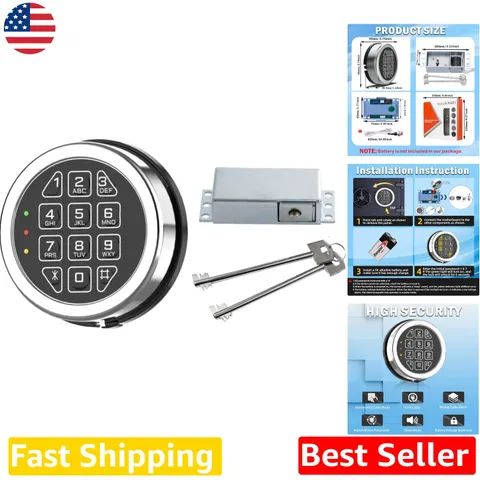 Easy Install Gun Safe Lock Replacement Solenoid & Digital Keypad
