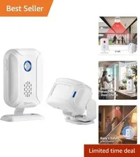 Battery-Powered Motion Sensor Doorbell: Caregiver Alert System with 105dB Sound