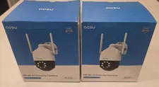 Set of 2 AOSU HD Wi-Fi Security Camera Outdoor D1 Lite Google Home Free No M/Fee
